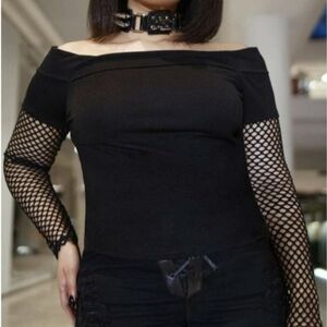 Killstar Rebelle Fishnet Top
